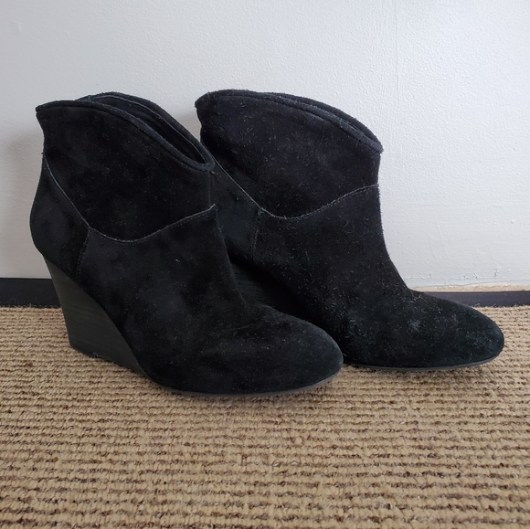 Suede Wedge Ankle Boots - Picture 6 of 7